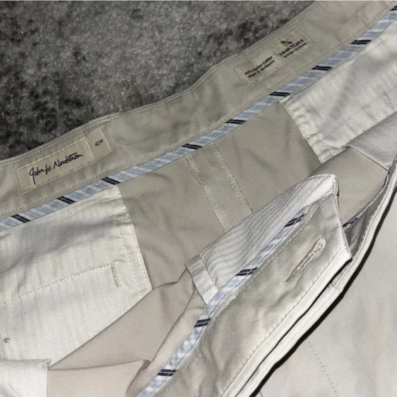 Nordstrom Flat Front Performance Chino Shorts Khaki Size 40W - Picture 4 of 4